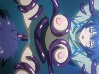 Horny tentacles spread in the body of a sexy anime babe